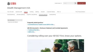 IRA information | UBS United States