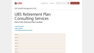 UBS Retirement Plan Consulting Services | UBS United States