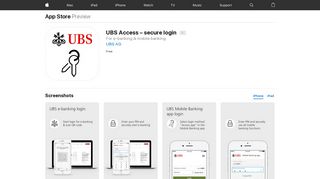 UBS Access – secure login on the App Store - iTunes - Apple