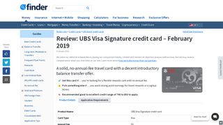 UBS Visa Signature credit card review | finder.com