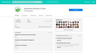 Agricultural University of Tirana - ResearchGate