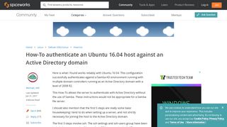 How-To authenticate an Ubuntu 16.04 host against an Active ...