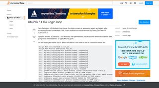 Ubuntu 14.04 Login loop - Stack Overflow