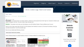 Ubuntu | Unable to login, failed to start session - Webner's Blog
