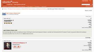 [SOLVED] Login Problem in Ubuntu 16.04 - Ubuntu Forums
