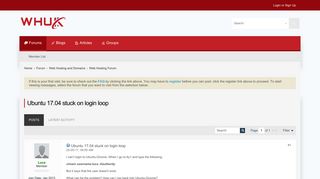 Ubuntu 17.04 stuck on login loop - Official Web Hosting Forum ...