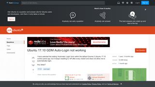 Ubuntu 17.10 GDM Auto-Login not working - Ask Ubuntu