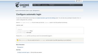 Configure automatic login