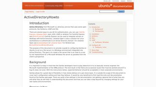 ActiveDirectoryHowto - Community Help Wiki - Ubuntu Documentation