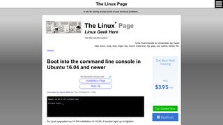 Boot into the command line console in Ubuntu 16.04 and newer | The ...
