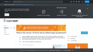linux - What is the ubuntu 16.04 lts server default login ...