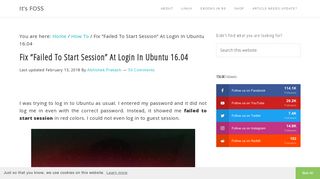 Fix “Failed To Start Session” At Login In Ubuntu 16.04 - It's FOSS