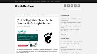[Quick Tip] Hide User List in Ubuntu 18.04 Login Screen ...