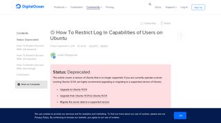 How To Restrict Log In Capabilities of Users on Ubuntu | DigitalOcean