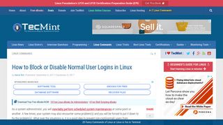 How to Block or Disable Normal User Logins in Linux - Tecmint