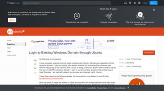 networking - Login to Existing Windows Domain through Ubuntu - Ask ...