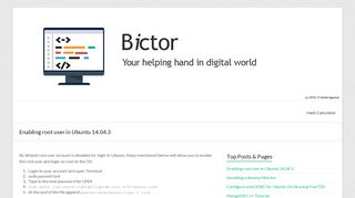 Enabling root user in Ubuntu 14.04.3 – Bictor Tips
