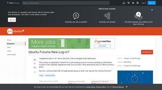 users - Ubuntu Forums New Log-in? - Ask Ubuntu