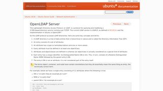 OpenLDAP Server - Ubuntu Documentation