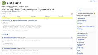 Bug #1404340 “Live CD “Try Ubuntu” option requires login credent ...