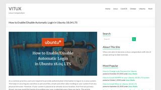 How to Enable/Disable Automatic Login in Ubuntu 18.04 LTS - VITUX