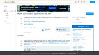 Blank screen after login ubuntu 16.04? - Stack Overflow