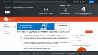 How do I get Ubuntu to ask me for a password at login again? - Ask ...
