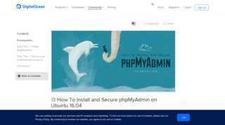 How To Install and Secure phpMyAdmin on Ubuntu 16.04 | DigitalOcean
