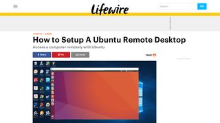 How to Setup A Ubuntu Remote Desktop - Lifewire