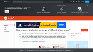 remote desktop - How to access an ubuntu machine via VNC from the ...
