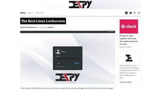The Best Linux Lockscreen - DevPy