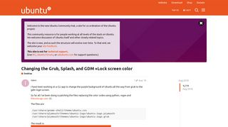 Changing the Grub, Splash, and GDM +Lock screen color - Ubuntu ...