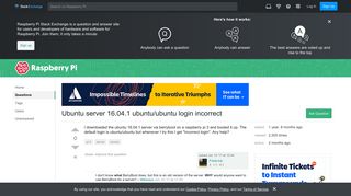 pi 3 - Ubuntu server 16.04.1 ubuntu/ubuntu login incorrect ...