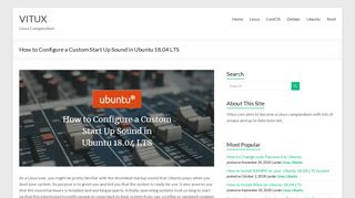 How to Configure a Custom Start Up Sound in Ubuntu 18.04 LTS
