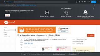 How to enable ssh root access on Ubuntu 14.04 - Ask Ubuntu