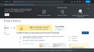 linux - Unable to log in to tty1 password incorrect? - Unix ...