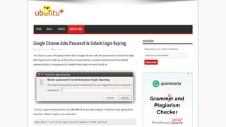 Google Chrome Asks Password to Unlock Login Keyring - Tips on ...