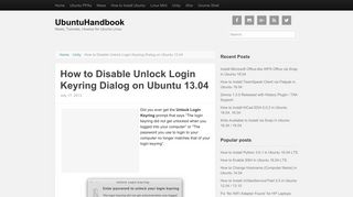 How to Disable Unlock Login Keyring Dialog on Ubuntu 13.04 ...