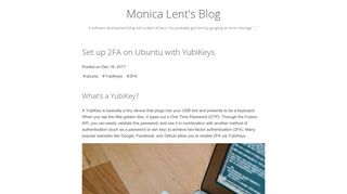 Set up 2FA on Ubuntu with YubiKeys - Monica Lent