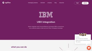 Integrations - IBM UBX | Apifon