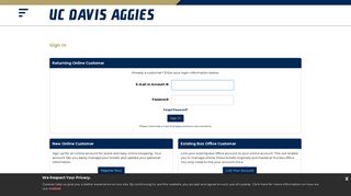 UC Davis | Online Ticket Office | My Account