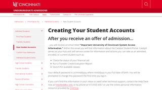 Creating Your Student Accounts - UC Admissions - University of ...