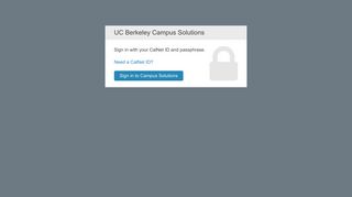 UC Berkeley Campus Solutions - Sign In