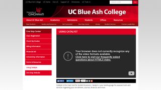 Using Catalyst, University of Cincinnati - UC Blue Ash