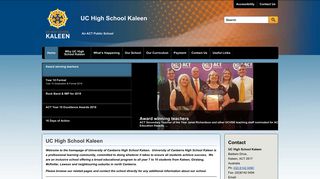 UC High School Kaleen: Home