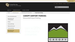 Canopy Airport Parking | UniverCity Key | University of Colorado Denver