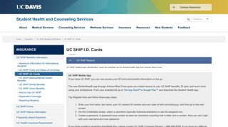 UC SHIP I.D. Cards | Student Health and Counseling Services
