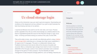 Uc cloud storage login - Storagily