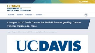Changes to UC Davis Canvas for 2017-18 involve grading, Canvas ...