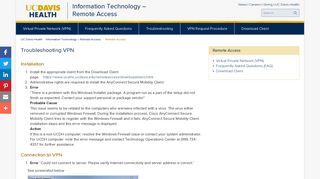 UC Davis Health System - Remote Access